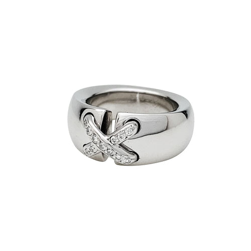 Bague 54 Bague Chaumet "Liens" en or blanc et diamants. 58 Facettes 30243