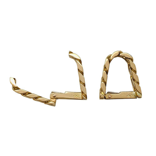 Boutons de manchette Boutons de manchette Hermès, maille gourmette en or jaune. 58 Facettes 30244