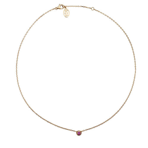 Collier Collier Cartier "Saphirs Légers" en or rose et saphir rose. 58 Facettes 30442