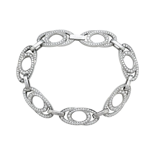 Bracelet Bracelet Chopard "Ellipse" or blanc et diamants. 58 Facettes 30469