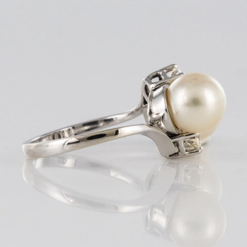 Bague 54 Bague perles et diamants toi et moi 58 Facettes 17-129-54-1