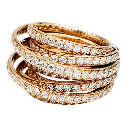 Bague 52 Bague de Grisogono "Allegra" en or rose et diamants. 58 Facettes 30547