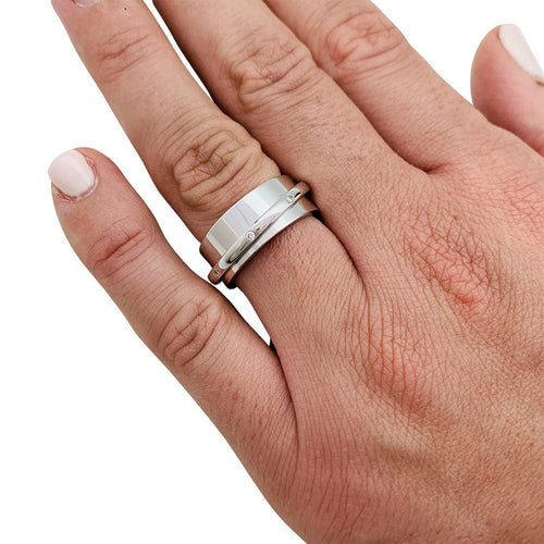 Bague 53 Bague Dinh Van, "Ariane", or blanc, diamants. 58 Facettes 29993