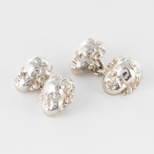 Boutons de manchette Boutons de manchettes Argent Chérubins 58 Facettes 19-653