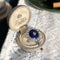 Broche Broche ancienne Asprey émail bleu et diamants 58 Facettes 19-042