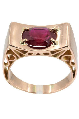 Bague 55 Bague tank ajourée rubis 58 Facettes 30781