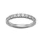Bague 54 Alliance en or blanc, diamants. 58 Facettes 30002