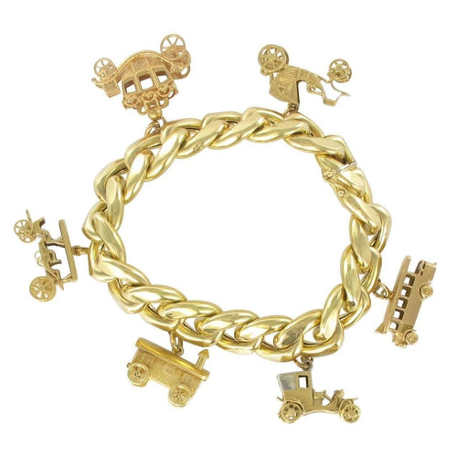 Bracelet Bracelet gourmette ancien breloques 58 Facettes 05-014-1463166