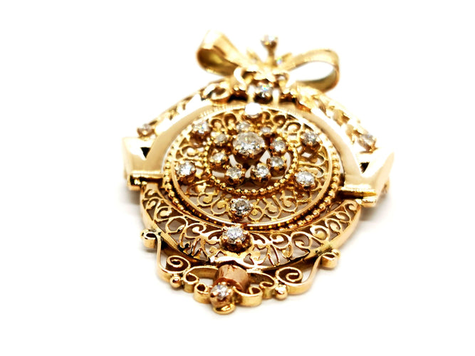 Pendentif Pendentif Vintage Or jaune Diamant 58 Facettes 1126569CN