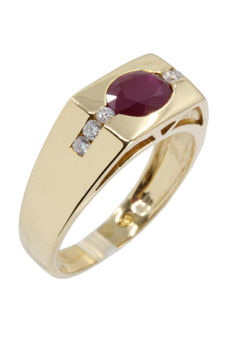 Bague Bague rubis et diamants 58 Facettes