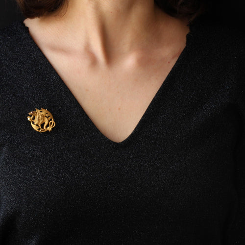 Broche Broche ancienne chimère à la perle 58 Facettes 20-609