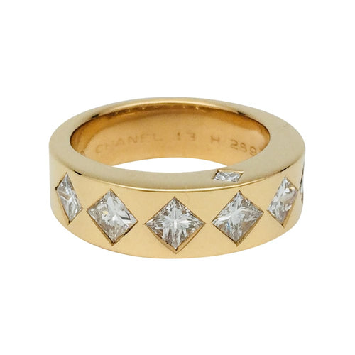 Bague 54 Bague Chanel "Jacquard" or jaune et diamants 58 Facettes 26761-1