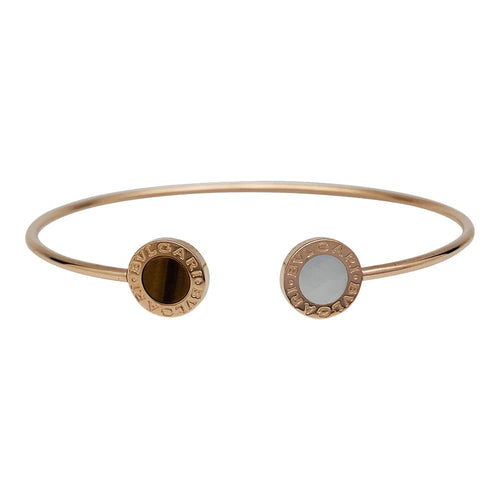 Bracelet Bracelet Bulgari, "Bulgari-Bulgari", or rose, oeil de tigre et nacre. 58 Facettes 30594