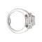 Bague 50 Solitaire en or blanc, diamant taille émeraude 3 carats. 58 Facettes 29735