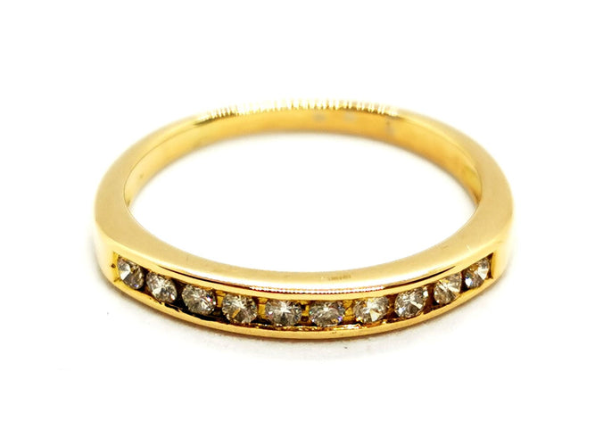 Bague 48 Bague Demie alliance Or jaune Diamant 58 Facettes 1186427CN