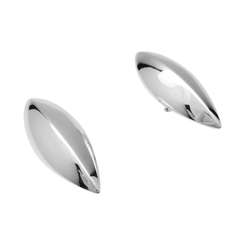 Boucles d'oreilles Boucles d'oreilles navette en or blanc. 58 Facettes 28446