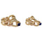 Boutons de manchette Boutons de manchette Cartier "Etrier" en 2 tons d'or et saphirs 58 Facettes 30364