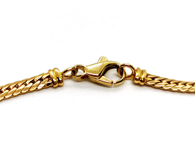 Collier Collier Maille anglaise Or jaune Saphir 58 Facettes 1161955CD