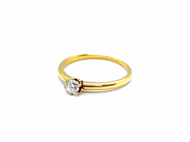 Bague 49 Bague Solitaire Or jaune Diamant 58 Facettes 951836CD