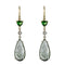 Boucles d'oreilles Boucles d'oreilles quartz à rutile grenats tsavorites et diamants 58 Facettes 18-352