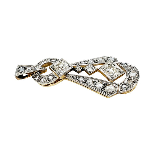 Pendentif Pendentif 1900 en diamants, or et platine. 58 Facettes 30260