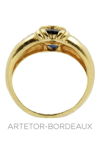 Bague 53 Bague saphirs et diamants 58 Facettes 11531