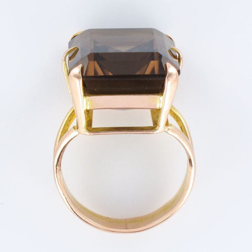 Bague 50 Bague vintage quartz fumé 58 Facettes 18-282A-50