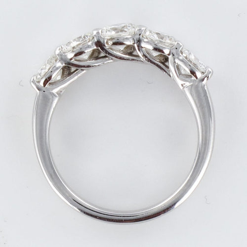 Bague 55 Bague or blanc 5 diamants 58 Facettes 18-144-55