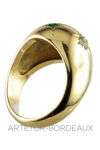 Bague Bague boule rubis, émeraudes et diamants 58 Facettes