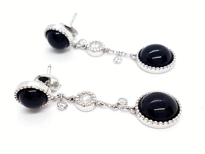 Boucles d'oreilles Susie Otero Boucles d'oreilles Pendants Or blanc Diamant 58 Facettes 06089CD