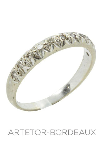 Bague 52 Demi-alliance diamants 58 Facettes 17421