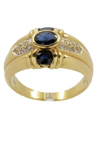 Bague 53 Bague saphirs et diamants 58 Facettes 11531