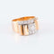 Bague 58.5 Bague Tank Platine Or jaune Diamants 58 Facettes HS20861