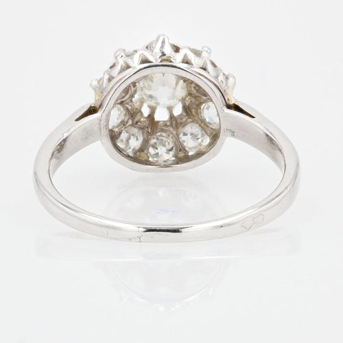 Bague 56 Bague marguerite diamants or blanc 58 Facettes 20-408-52