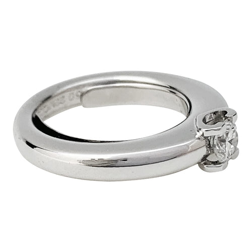 Bague 47 Solitaire Cartier, "Louis Cartier", or blanc et diamants. 58 Facettes 30629