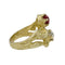 Bague 57 Bague toi et moi en or jaune, diamant et rubis. 58 Facettes 30192