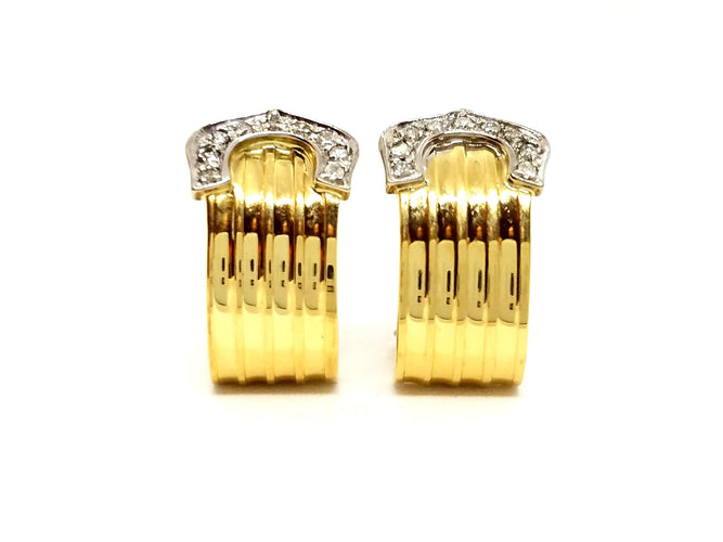 Boucles d'oreilles Boucles d'oreilles Or jaune Diamant 58 Facettes 814126CN