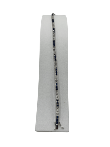 Bracelet Bracelet rivière saphirs et diamants 58 Facettes 096324207031