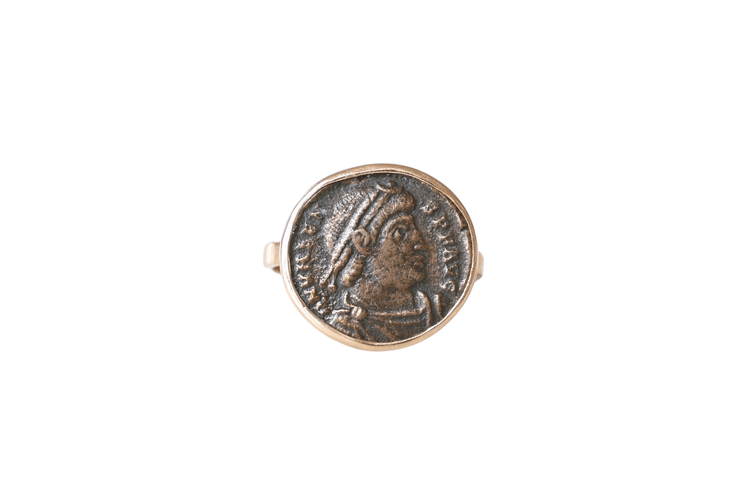 Bague Bague pièce romaine Flavius Valens 58 Facettes