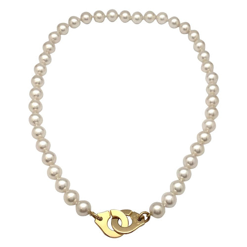 Collier Collier de perles Dinh Van "Menottes R15" en or jaune. 58 Facettes 30101