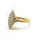 Bague 55 / Jaune et blanc / Or 750 Bague Marquise Or et diamants 58 Facettes 190115R