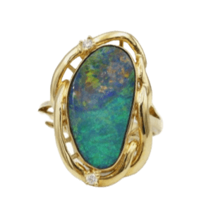 Bague Bague - Or, Opale et diamants 58 Facettes 230036R