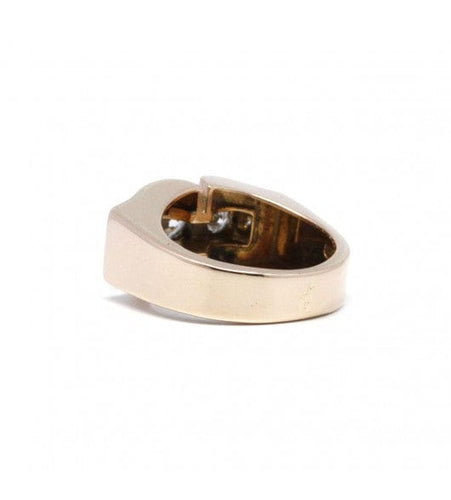 Bague 51 / Jaune / Or 750 Bague Tank Diamants 58 Facettes 210210R-210202R