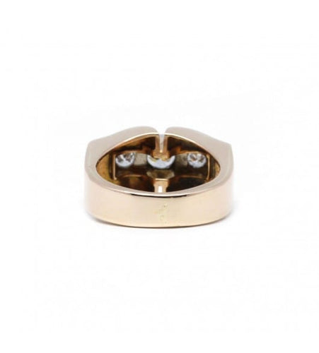 Bague 51 / Jaune / Or 750 Bague Tank Diamants 58 Facettes 210210R-210202R