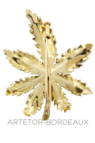 Broche Broche feuille diamant 58 Facettes 31341