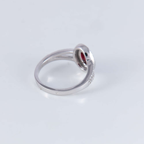 Bague 53 Bague style Marguerite Rubis Diamants 58 Facettes 1