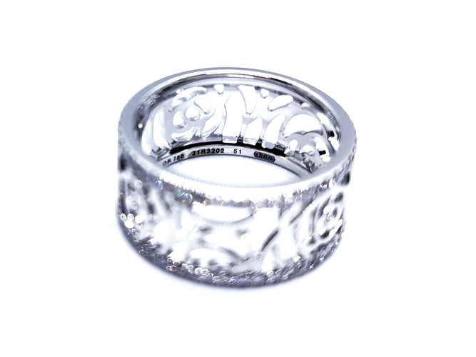 Bague 51 Chanel Bague Camélia Or blanc Diamant 58 Facettes 912047CN