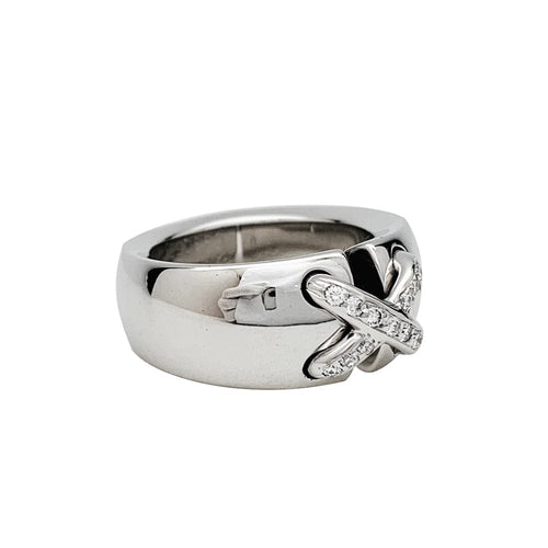 Bague 54 Bague Chaumet "Liens" en or blanc et diamants. 58 Facettes 30243