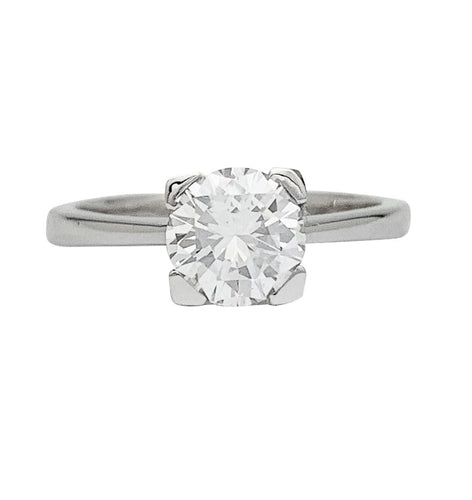 Bague 52 Bague solitaire diamant 1,01 carat en or blanc. 58 Facettes 30369