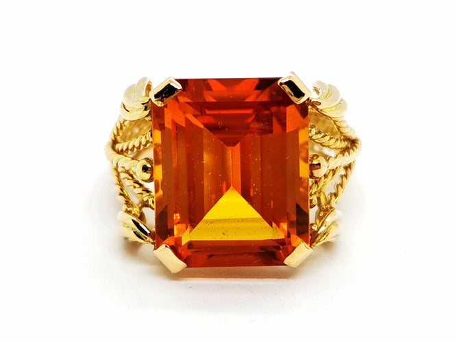 Bague 59 Bague Or jaune Citrine 58 Facettes 1126570CN